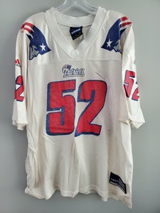 Rare Vintage 90s Adidas Nfl New England Patriots Ted Johnson 52 Jersey Mens Xl Ebay
