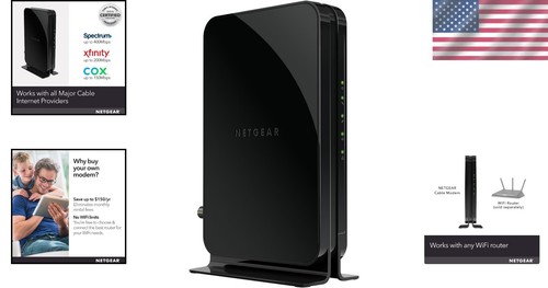 CM500 Cable Modem - Save on Rentals, 400Mbps Speed, Compatible with All ISPs - Picture 2 of 7