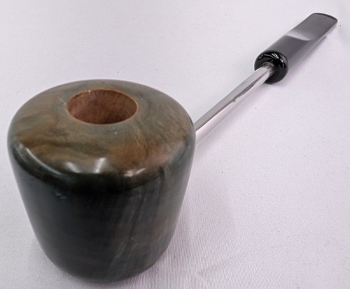 Stainless And Briar Apple Shape Tobacco Smoking Pipe by Whitaker Werks - Picture 2 of 18