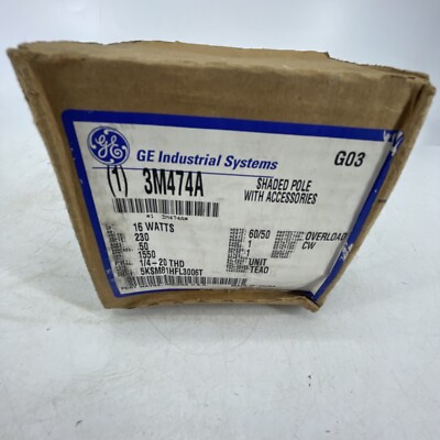 RARE GE Industrial Systems Shaded Pole 3M474A 16 Watts