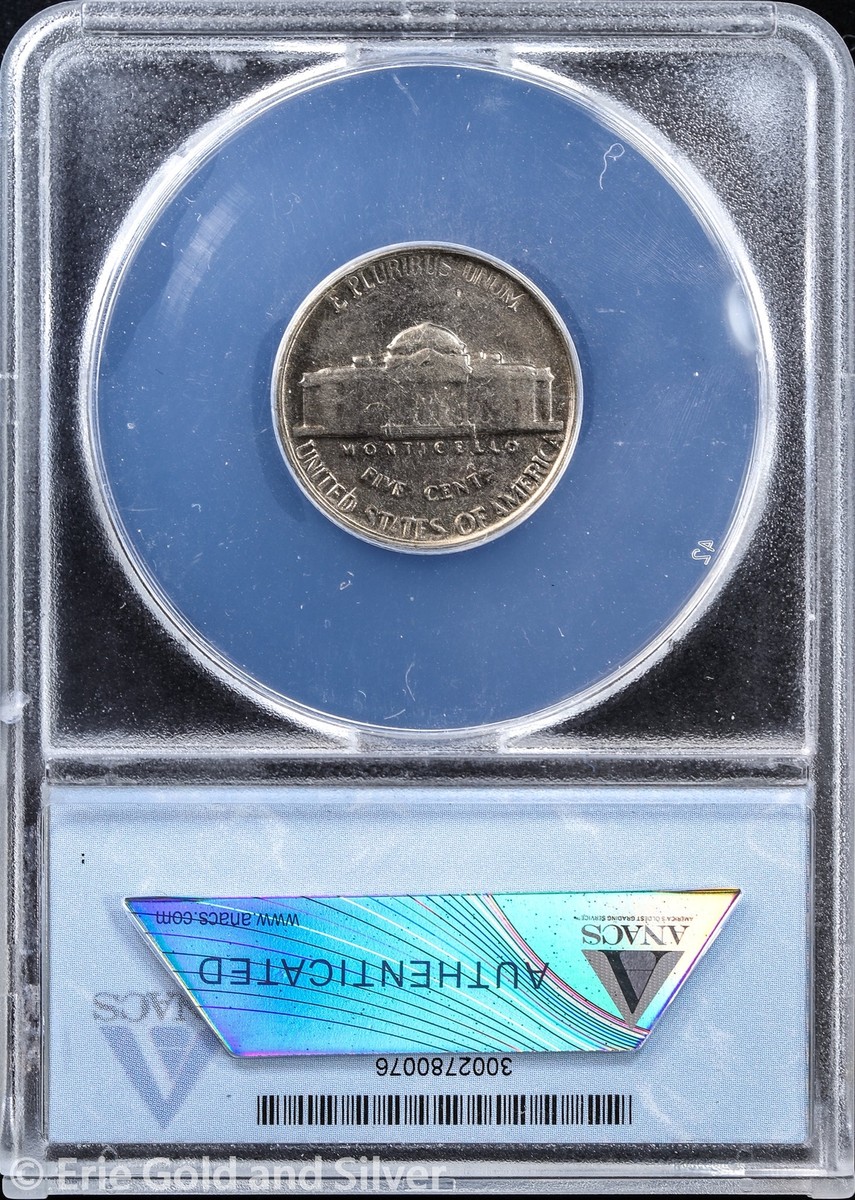 1958 5C Jefferson Nickel ANACS MS 64 | Improperly Annealed