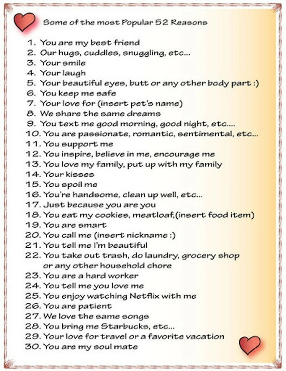 52 reasons why i love you cards for boyfriend sales