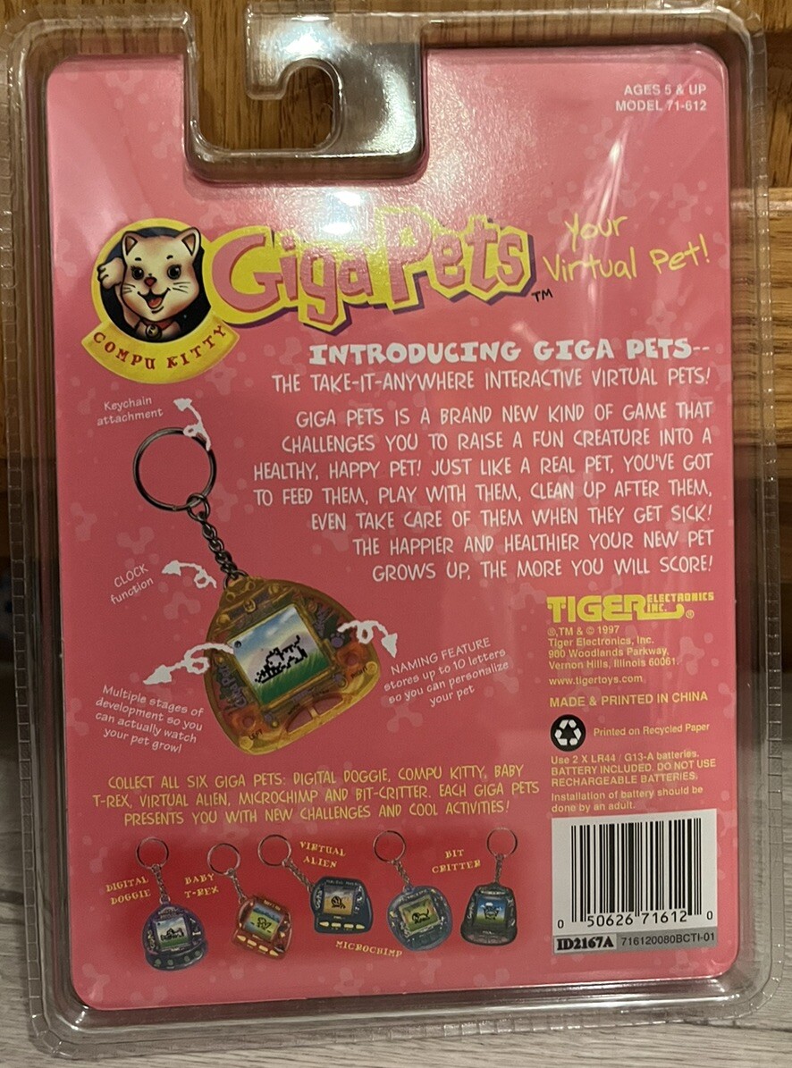 Giga Pet Compu Kitty Yellow New Unopened Sealed Original Giga Pet Compu Kitty Yellow New Unopened Sealed Original