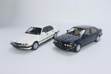 MINICHAMPS 1:18 For BMW 730i (E32) 1986 Full Open Blue /White Diecast Toy Model
