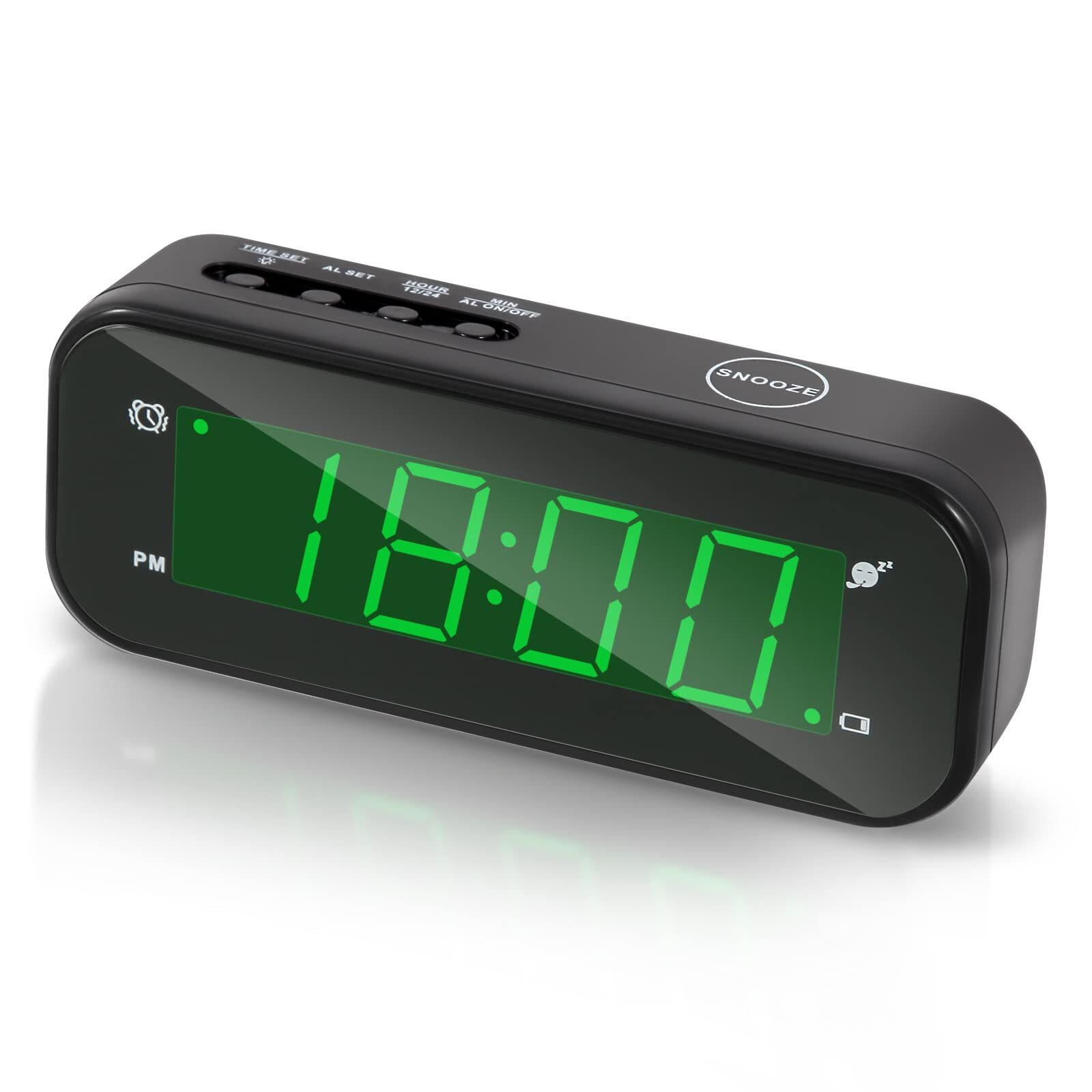 Small Digital Clock Battery Operated LED Travel Alarm Clock 