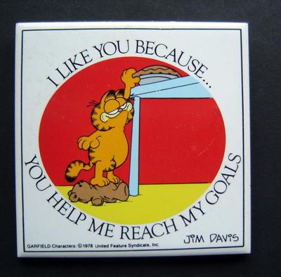 Garfield the Cat Tile Plaque Reach My Goals Jim Davis by Garfield the Cat Tile Plaque Reach My Goals Jim Davis by