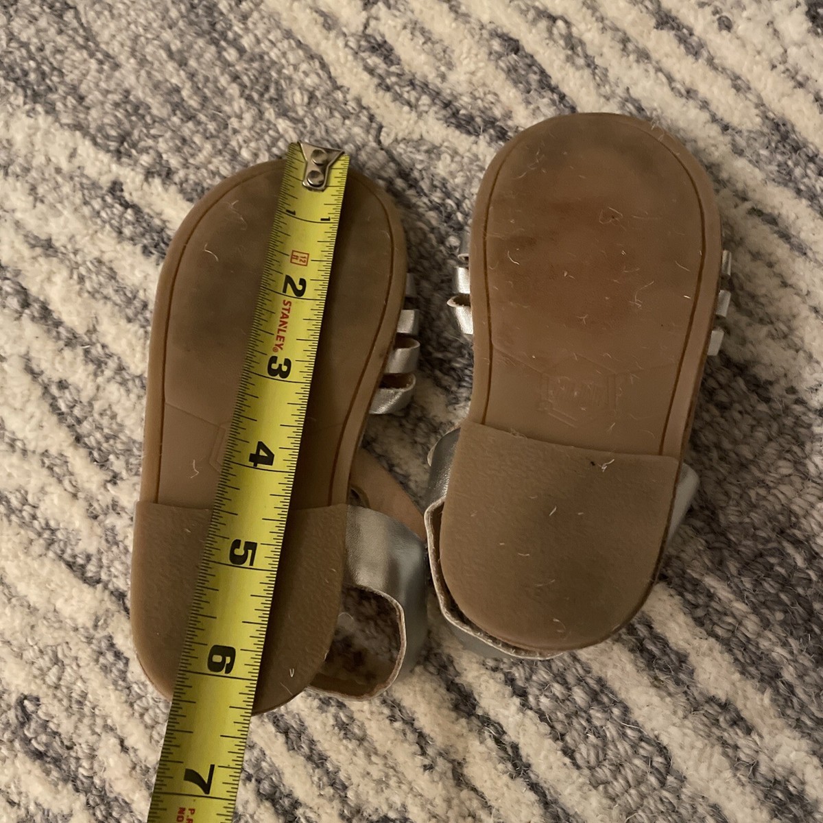 Zara Baby Flats Sandals Shoes Girl Toddler Size 24 Silver | eBay