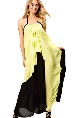 Offenes langes Kleid Nude eng anliegend transparent Zeremonie Color Block Jersey Dress