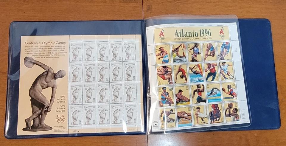 1989  USA Centennial US Olympics Official Mint Sheets (2) in Folio - Image 2 of 4