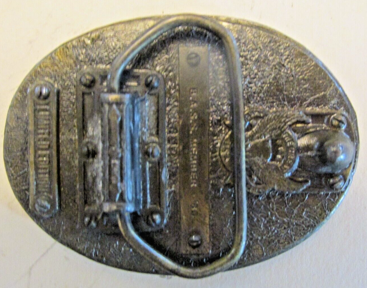 Vintage 1986 Made in USA Beagle Dog farmer hunting Belt‎ Buckle  unisex YSL Vintage Belt (authentic) main image 3