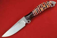Busse Custom Meaner Street .192" Hammered/Satin INFI, G10 G-rexed Marble Stone