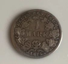 Deutsches Reich Empire One 1 Mark Coin 90% Silver .900 German, Only One Left!