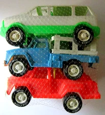 Vintage American Plastic Toys Inc & Gay Toys Set of 3 Sealed in Netting Set