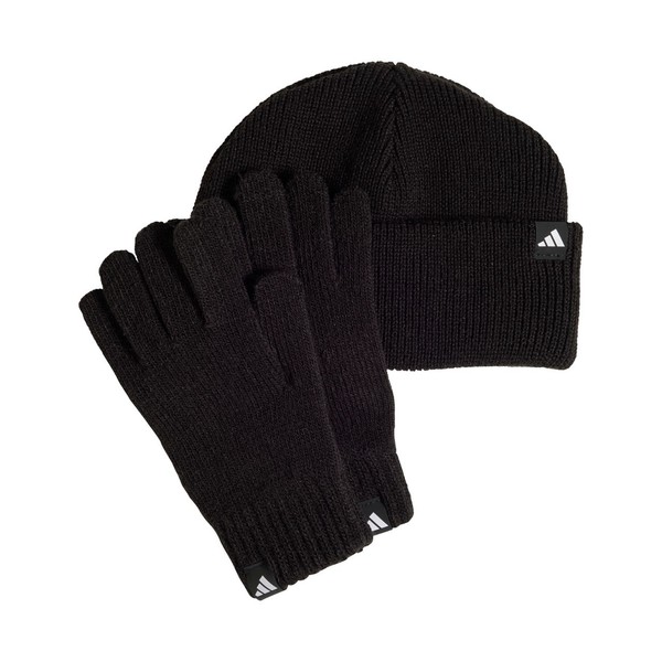 Komplet Dla Dzieci Adidas Czapka + RęKawiczki Czarny JP2783 MłOdzieżOwa-image