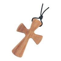Kreuz Halskette Dekorative Halskette Frauen MäNner Schmuck Holz Kreuz AnhäNger