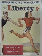 Liberty Magazine October 24, 1936 Hubbell Reed Cover, Complete Magazine!