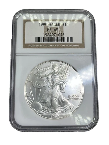 1999 American Eagle Silver Dollar NGC MS69 1oz Fine Silver .999 Coin