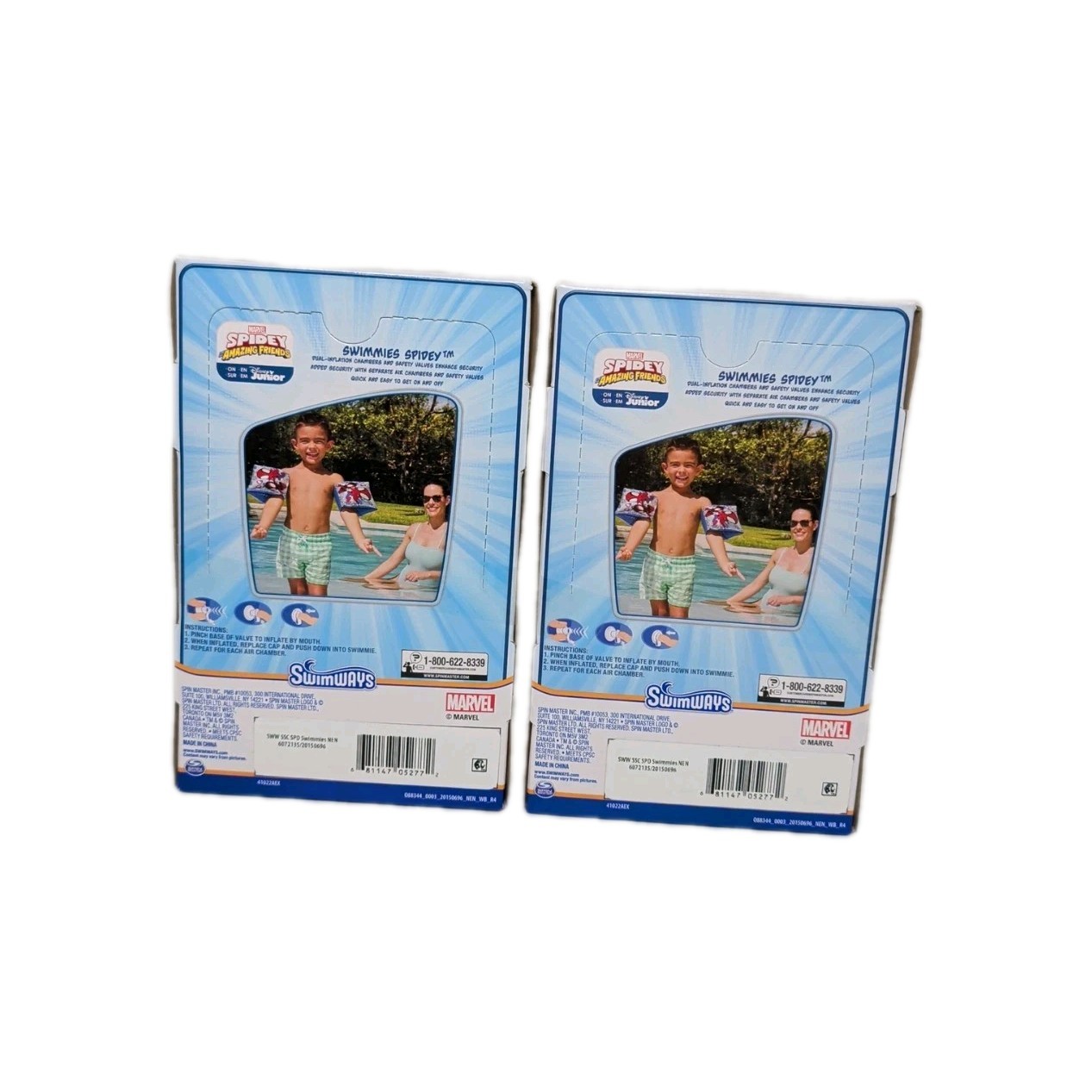 2 Pack SwimWays Spiderman Swimmies Arm Floaties for Kids Age 3-5