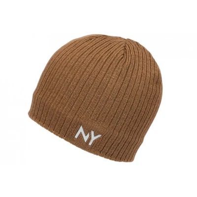 Bonnet NY Marron en laine Look Streetwear Fashion Yrkton-Taille unique - Photo 1/3