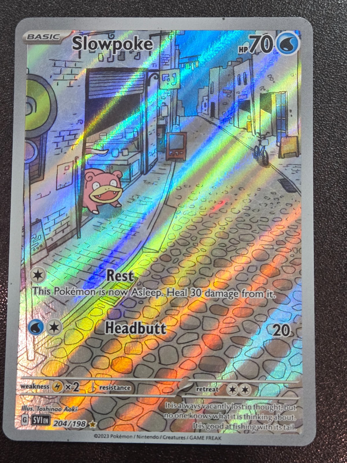 POKEMON CARD Slowpoke 204/198 Sv01: Scarlet & Violet Base Set Holo