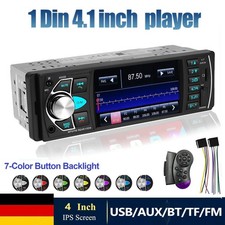 Autoradio 1DIN mit Bluetooth BT Freisprech 7-Farben MP3 Player USB TF Aux FM AM