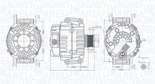 Lichtmaschine Generator Lima MAGNETI MARELLI 063732072010 12V f&uuml;r MERCEDES GLK