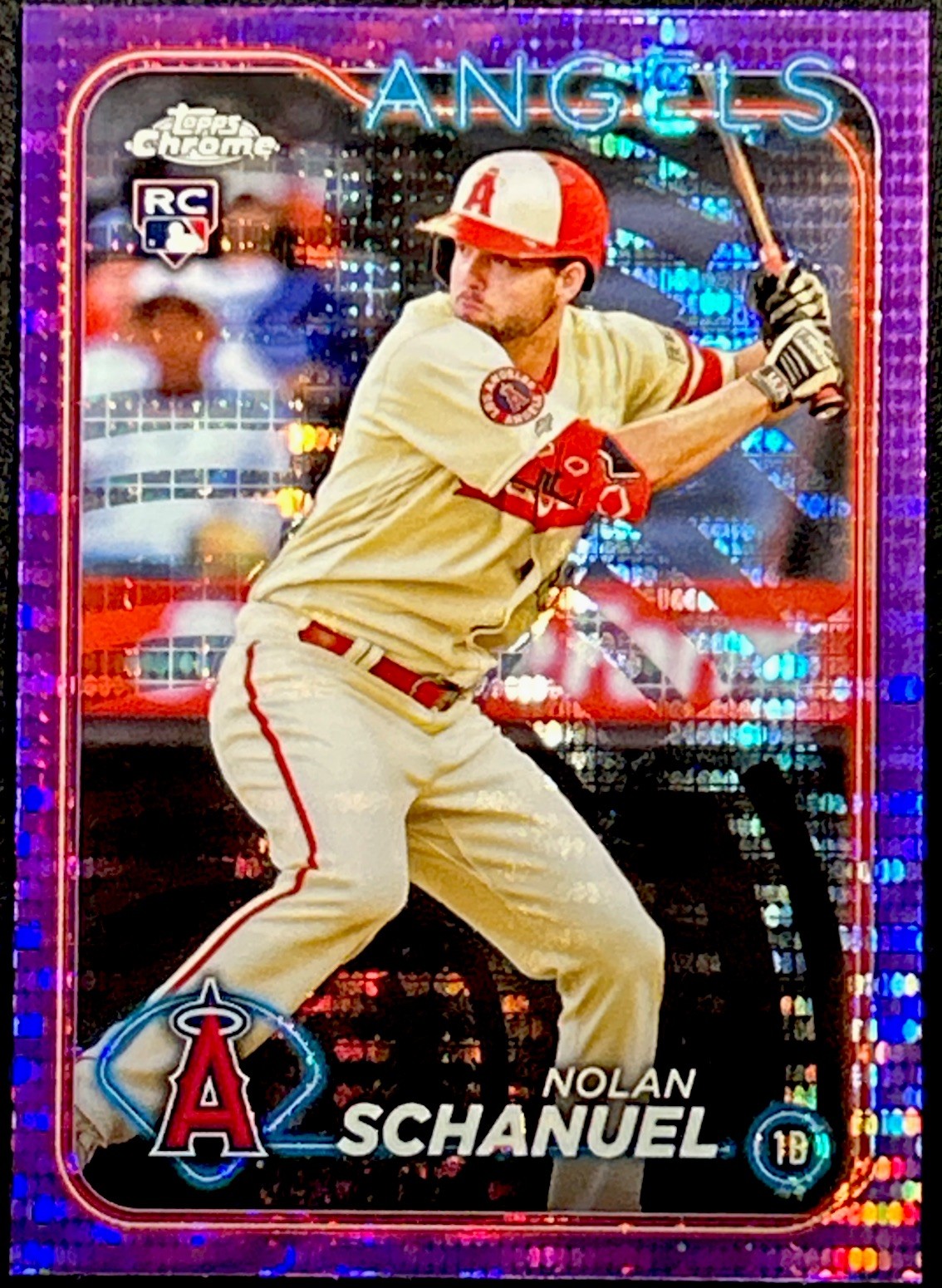 2024 Topps Chrome - Nolan Schanuel #274 Purple Sonar Refractor /275 (RC) Angels