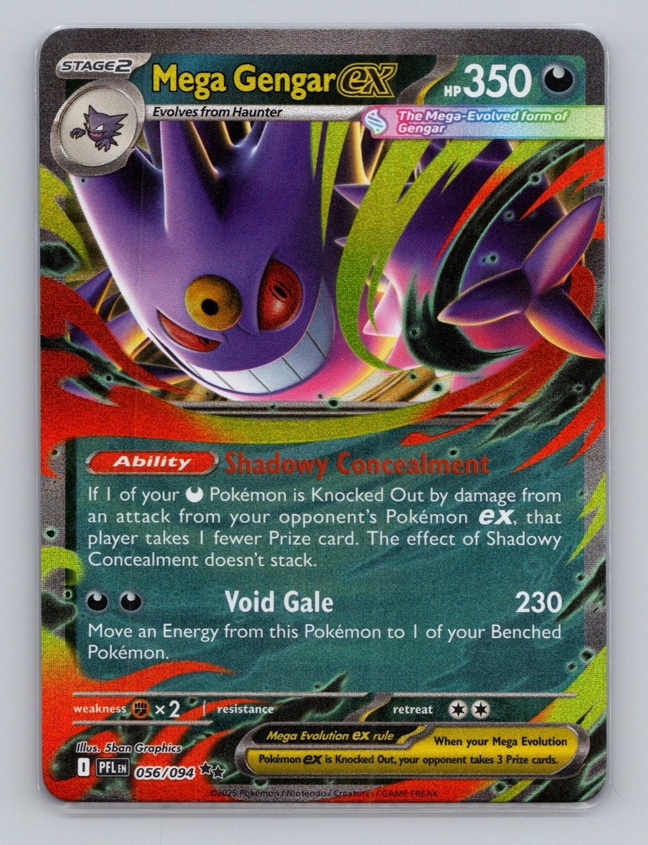 Mega Gengar Ex 056/094 Double Rare Phantasmal Flames PFL EN