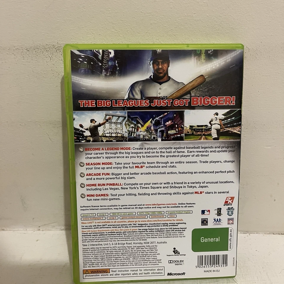 THE BIGS 2 BASEBALL - XBOX 360 - Complete With Manual - Image 2 of 3