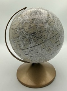 Vintage Replogle 1960's Metal 6" Lunar Moon Globe APOLLO Landing Sites #2