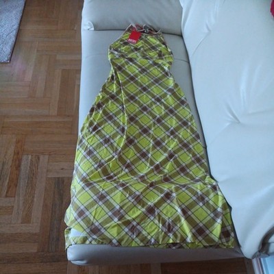 DIESEL D-MAXIM-C2 Damen Plaid Kleid Sommer Long Maxi Kleid Check Skirt Tops