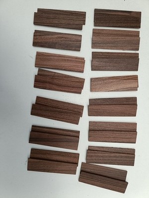 Pack of 15 Pairs Macassar Ebony Handles 2.5mm Thick  