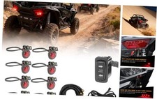 UTV Turn Signal Light Kit, Bright UTV ATV Blinker Kit with Rocker Switch Red