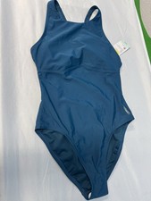 NWT Speedo Women  s Green Dark Teal One Piece Swimsuit Size Small