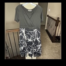 SMYS Black White Women’s Dress Abstract Size XL Office Work Professional