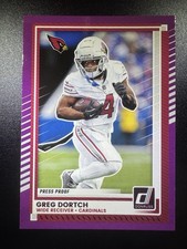 Panini Donruss 2025 Greg Dortch Purple Press Proof #164 Arizona Cardinals Card