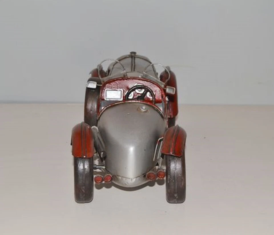 Auto Di Latta Nostalgia Modello Auto D'Epoca Marca Bentley 1927 Roadster L 33 Cm - Immagine 4 di 4