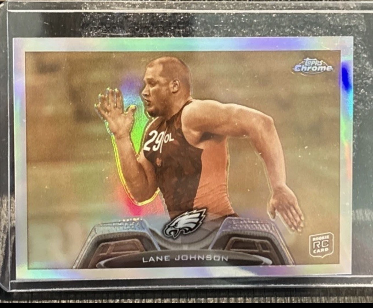 Lane Johnson Topps Chrome #88 Sepia Refractor