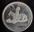 1 ounce silver round~ Texas Dollar 2008,  .999 Fine Silver *** Impaired ***