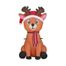 3.5 ft. H x 2 ft. W Air Blown Reindeer Christmas Inflatable with LED Lights NEW