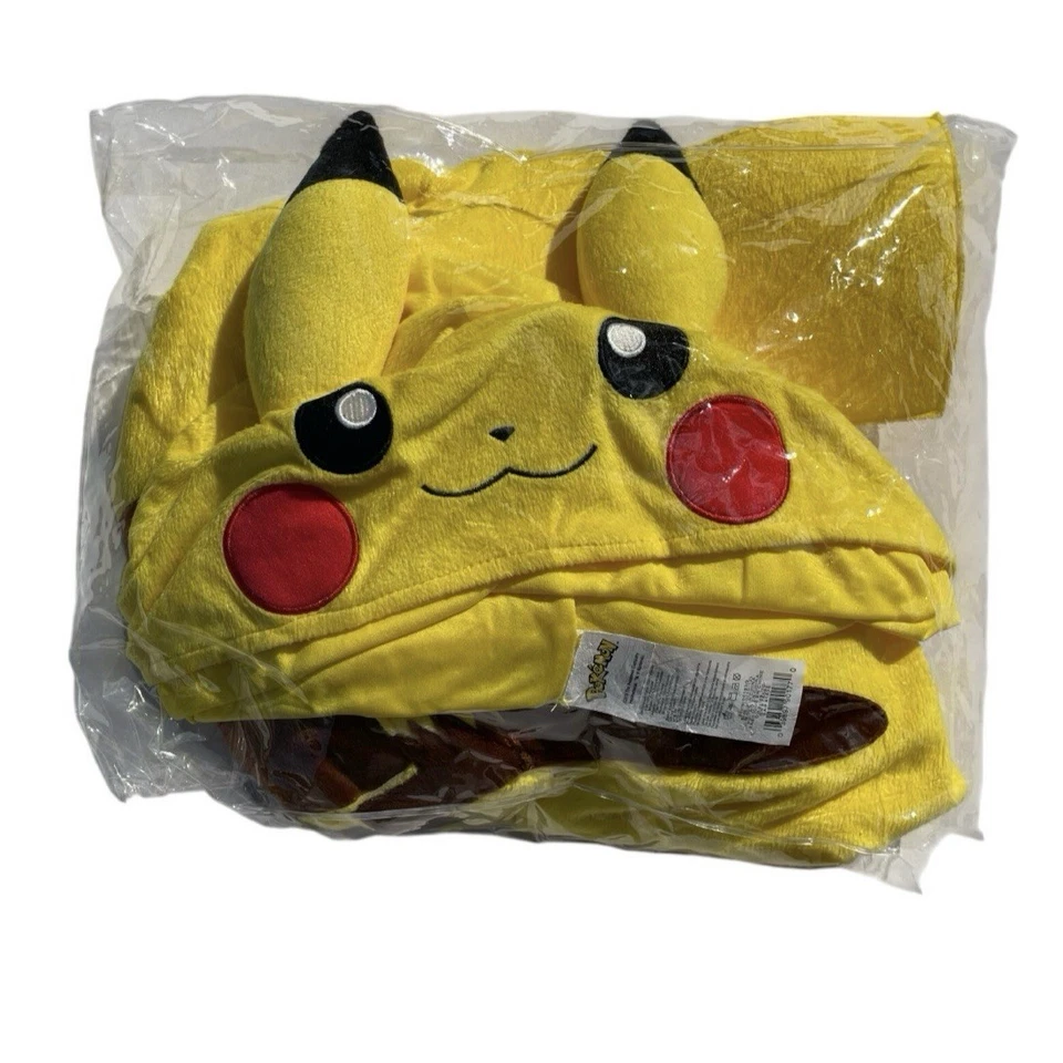 Pokémon Pikachu Niños Amarillo Clásico Disfraz Mono Capucha - Talla 10-12 50 pulgadas de largo Foto 3 de 4
