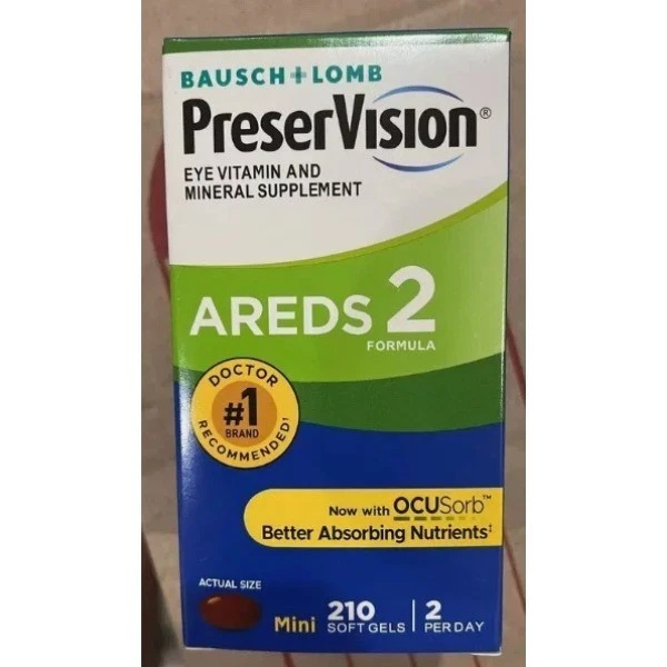 Bausch Lomb PreserVision AREDS 2 Fórmula, 210 Geles Blandos Paquete 3 Foto 2 de 4