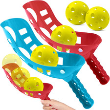 Scoop and Toss Game for Kids – Includes 2 Scoops and 2 Balls – Fun Outdoor Toys