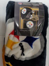 Pittsburgh Steelers 50" by 60" Plush Touchback Raschel Throw Blanket - NFL
