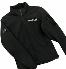 Arcteryx Black Soft Shell Jacket Full Zip Pockets Company Logo Women  s Sz M