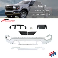 6pcs For Ford F150 2021-2023 Replacement Front Bumper Face Bar Set Plastic Steel