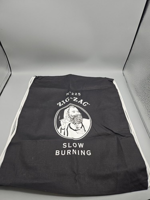 #ad Zig Zag Rolling Papers Slow Burning Black Cinch Sack Backpack Bag $14.99