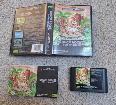 Chuck Rock 2 - Son of Chuck Sega Mega Drive mit Anleitung , CIB , vintage