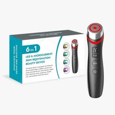 New 6 in 1 Multifunction Ager Booster Pro Skin Therapy Wand Facial Led Lights Be