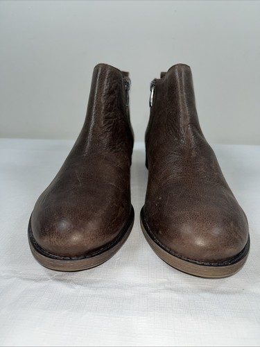 Bota Franco Sarto Mujer Keegan 10 M Cuero Marrón Doble Cremallera Plana Informal Boho - Imagen 2 de 17